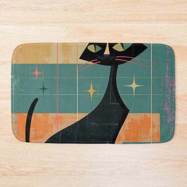 Item preview, Modern Retro Vintage Cat Art designed and sold by nomiraclehere.