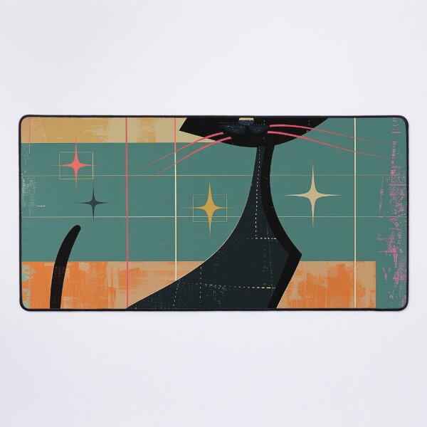 Item preview, Modern Retro Vintage Cat Art designed and sold by nomiraclehere.