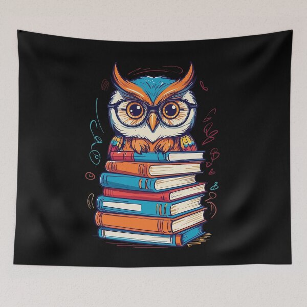 Item preview, Cute Owl Bookworm Funny Book Lover Reading designed and sold by LuminOrb.