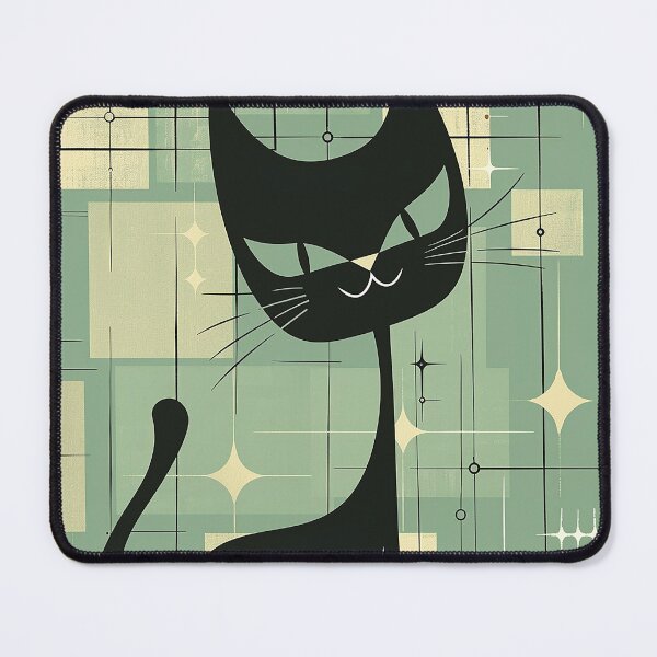 Item preview, Modern Retro Vintage Cat Art designed and sold by nomiraclehere.
