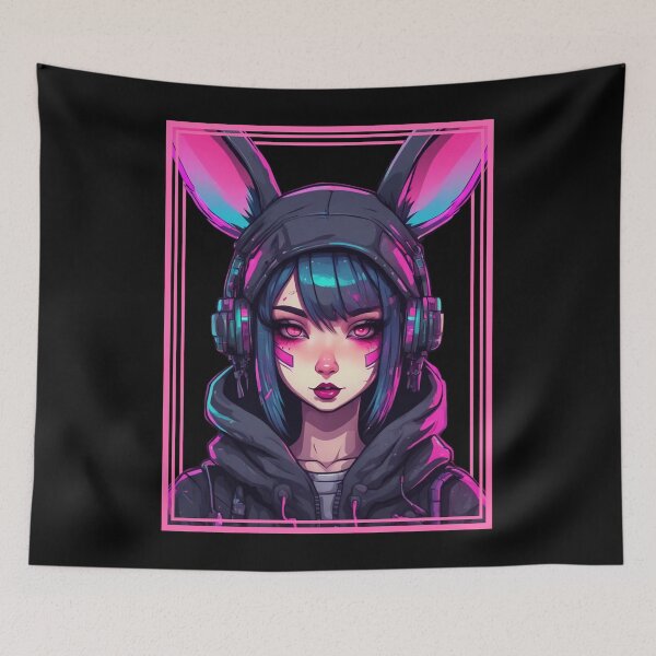 Item preview, Bunny Punk, Cyberpunk Girl, Rabbit Ears, Cute designed and sold by Burn-Ego.