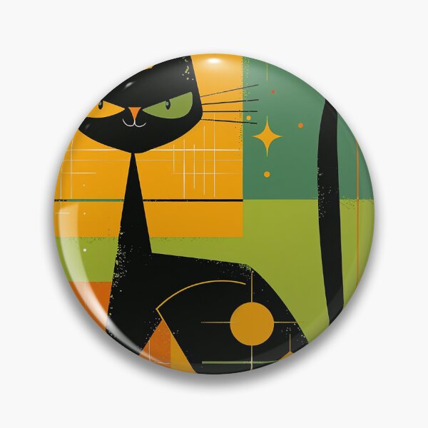 Item preview, Modern Retro Vintage Cat Art designed and sold by nomiraclehere.