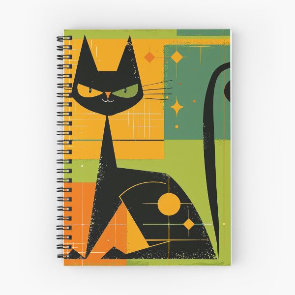 Item preview, Modern Retro Vintage Cat Art designed and sold by nomiraclehere.