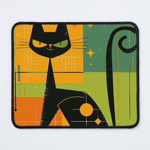Item preview, Modern Retro Vintage Cat Art designed and sold by nomiraclehere.