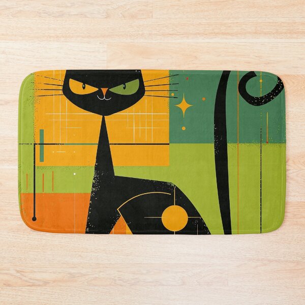 Item preview, Modern Retro Vintage Cat Art designed and sold by nomiraclehere.