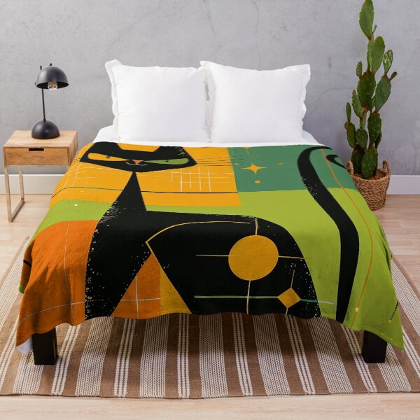 Item preview, Modern Retro Vintage Cat Art designed and sold by nomiraclehere.