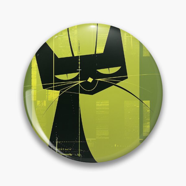 Item preview, Modern Retro Vintage Cat Art designed and sold by nomiraclehere.
