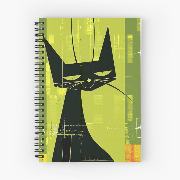 Item preview, Modern Retro Vintage Cat Art designed and sold by nomiraclehere.