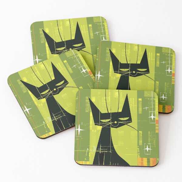 Item preview, Modern Retro Vintage Cat Art designed and sold by nomiraclehere.