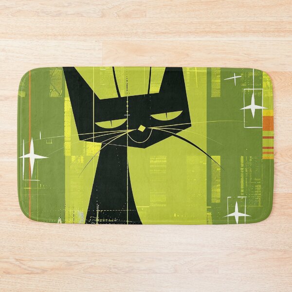 Item preview, Modern Retro Vintage Cat Art designed and sold by nomiraclehere.
