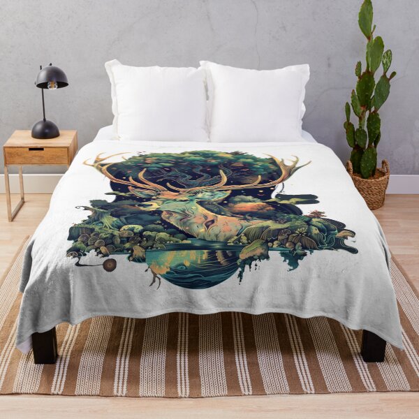 Item preview, Magical Deer in the Forest Design designed and sold by slemfiskz.