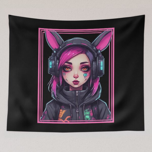 Item preview, Punk Bunny, Cyberpunk Girl, Rabbit Ears, Cute designed and sold by Burn-Ego.