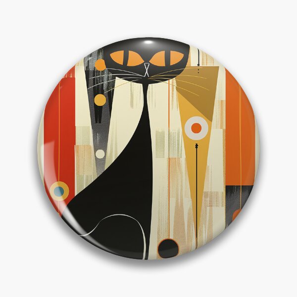 Item preview, Modern Retro Vintage Cat Art designed and sold by nomiraclehere.