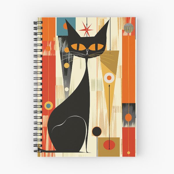 Item preview, Modern Retro Vintage Cat Art designed and sold by nomiraclehere.