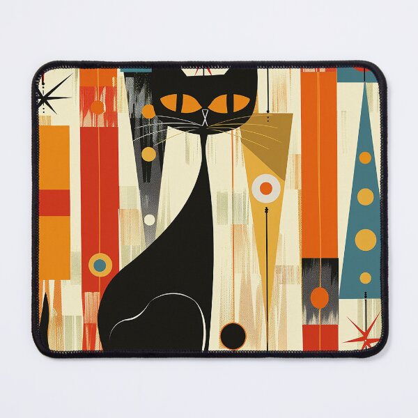 Item preview, Modern Retro Vintage Cat Art designed and sold by nomiraclehere.