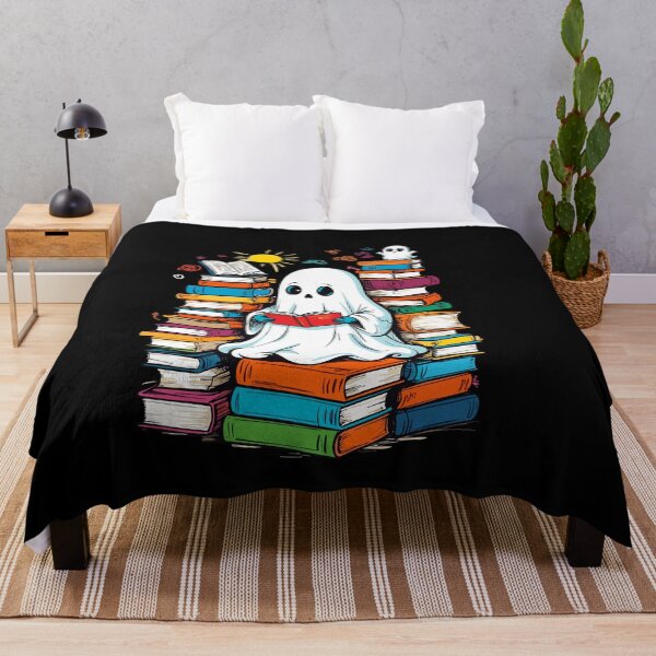 Item preview, Reading Halloween Ghost Book Lover Style designed and sold by LuminOrb.