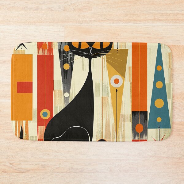 Item preview, Modern Retro Vintage Cat Art designed and sold by nomiraclehere.