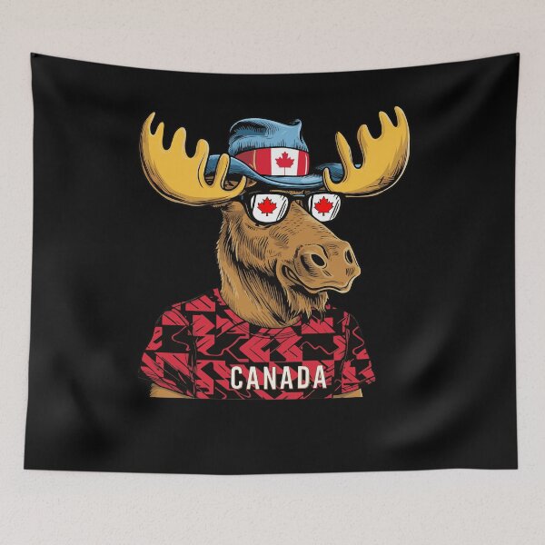 Item preview, Maple Leaf Patriotic Moose Sunglasses Canada Flag  designed and sold by Smix Pixels.