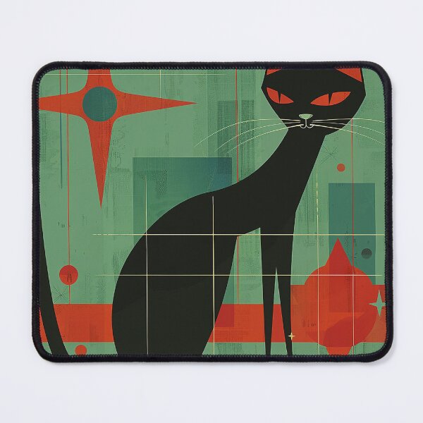 Item preview, Modern Retro Vintage Cat Art designed and sold by nomiraclehere.