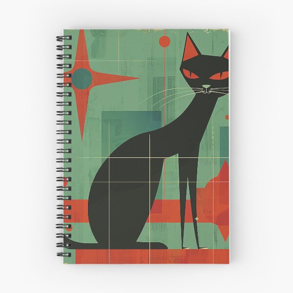 Item preview, Modern Retro Vintage Cat Art designed and sold by nomiraclehere.