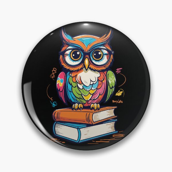 Item preview, Books Owl Cute Bookworm Funny Book Lover designed and sold by LuminOrb.