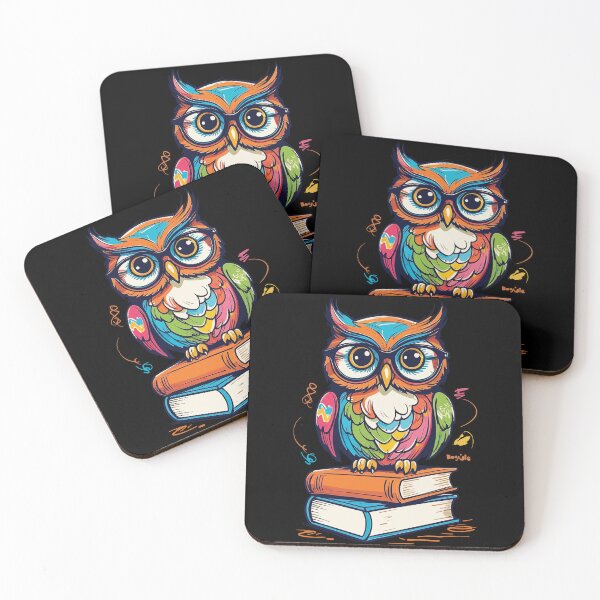 Item preview, Books Owl Cute Bookworm Funny Book Lover designed and sold by LuminOrb.
