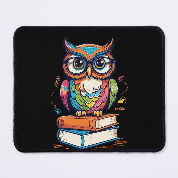 Item preview, Books Owl Cute Bookworm Funny Book Lover designed and sold by LuminOrb.