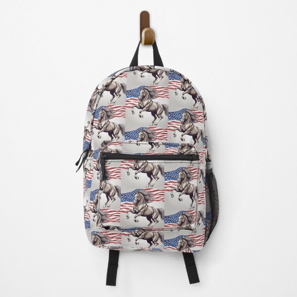 Item preview, Galloping Horse US Flag designed and sold by Fat Pony.