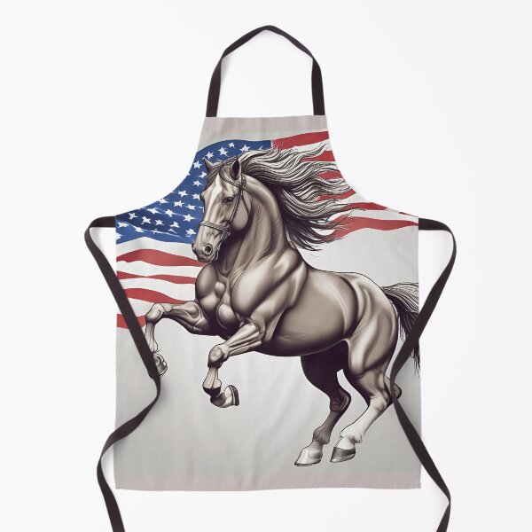 Item preview, Galloping Horse US Flag designed and sold by Fat Pony.