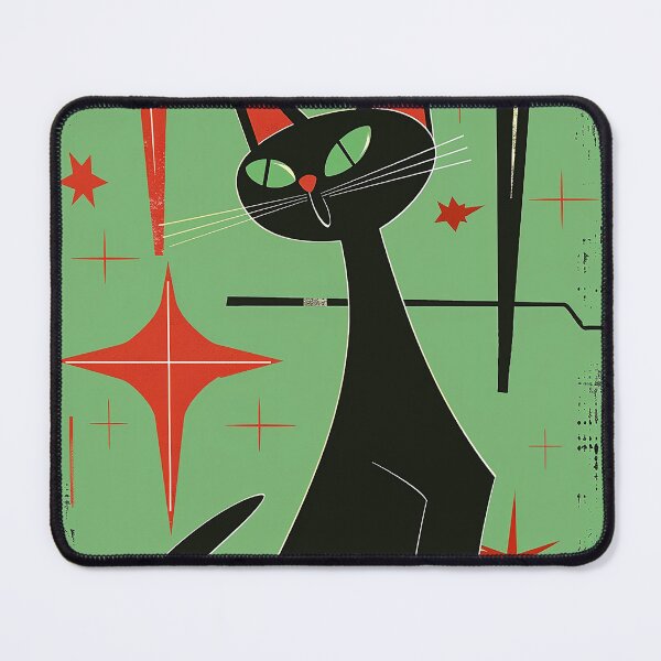 Item preview, Modern Retro Vintage Cat Art designed and sold by nomiraclehere.
