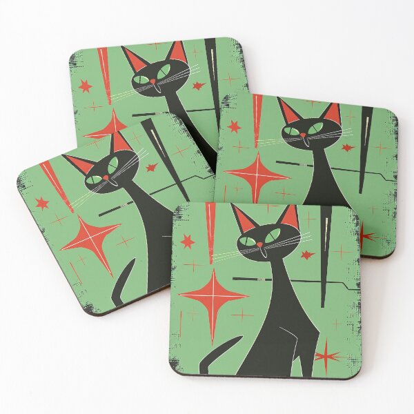 Item preview, Modern Retro Vintage Cat Art designed and sold by nomiraclehere.