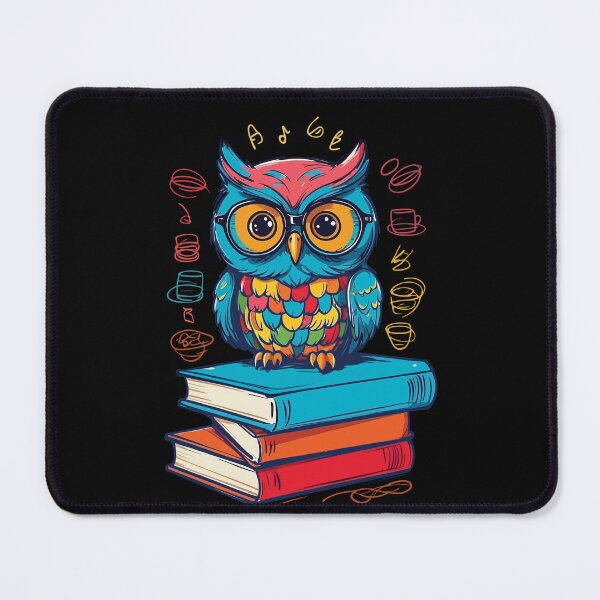 Item preview, Cute Owl Bookworm Funny Book Lover Reader designed and sold by LuminOrb.