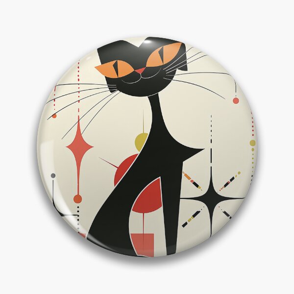 Item preview, Modern Retro Vintage Cat Art designed and sold by nomiraclehere.