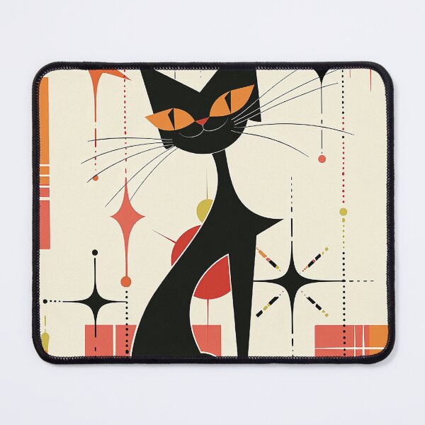Item preview, Modern Retro Vintage Cat Art designed and sold by nomiraclehere.