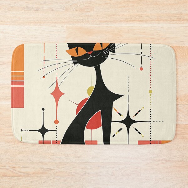 Item preview, Modern Retro Vintage Cat Art designed and sold by nomiraclehere.