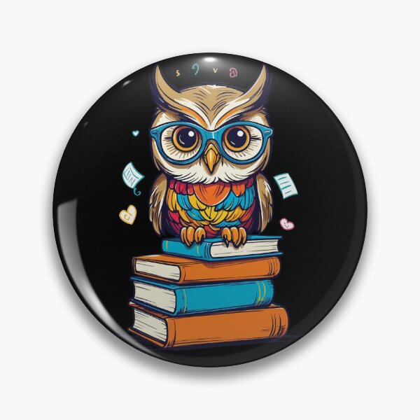 Item preview, Cute Owl Reading Book Illustration Fun designed and sold by LuminOrb.