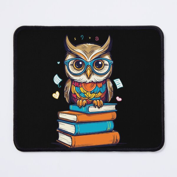 Item preview, Cute Owl Reading Book Illustration Fun designed and sold by LuminOrb.