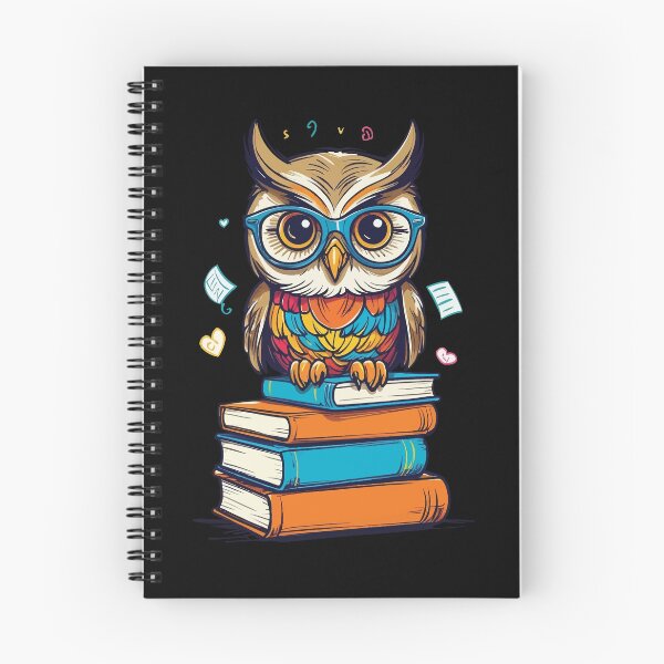 Item preview, Cute Owl Reading Book Illustration Fun designed and sold by LuminOrb.