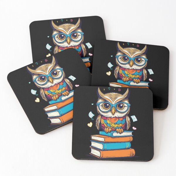 Item preview, Cute Owl Reading Book Illustration Fun designed and sold by LuminOrb.