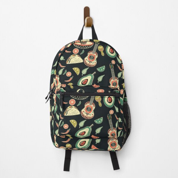 Item preview, Holy Moly, Guacamole! Mexican Style Pattern on the Black Background  designed and sold by IraNiva.