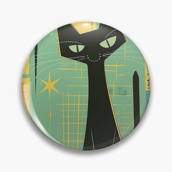 Item preview, Modern Retro Vintage Cat Art designed and sold by nomiraclehere.