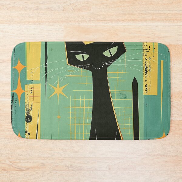Item preview, Modern Retro Vintage Cat Art designed and sold by nomiraclehere.