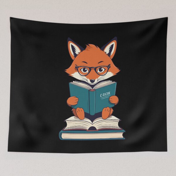 Item preview, Cute Book Lover Funny Fox Bookworm Reading designed and sold by LuminOrb.