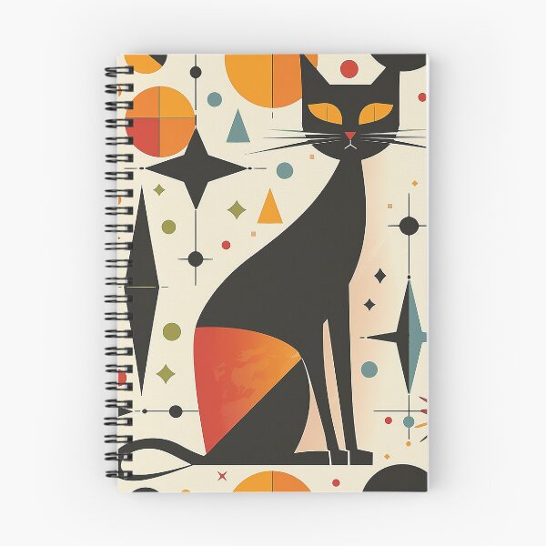 Item preview, Modern Retro Vintage Cat Art designed and sold by nomiraclehere.