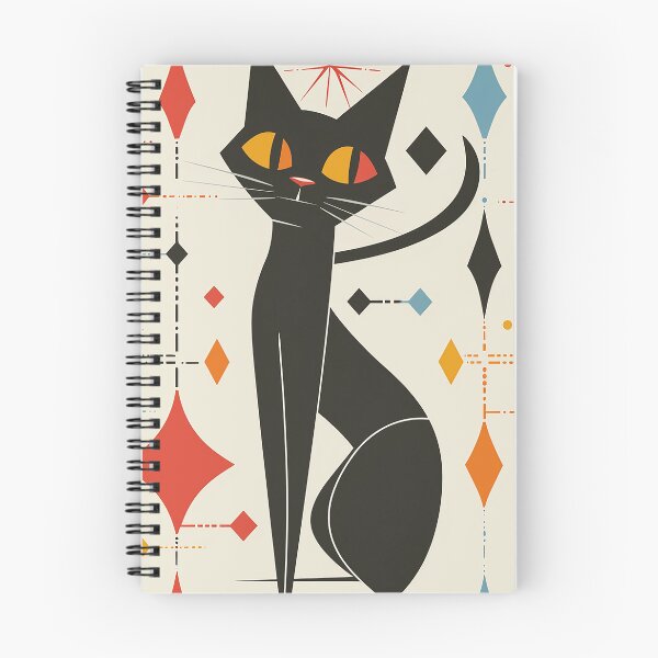 Item preview, Modern Retro Vintage Cat Art designed and sold by nomiraclehere.