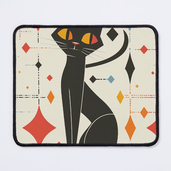 Item preview, Modern Retro Vintage Cat Art designed and sold by nomiraclehere.