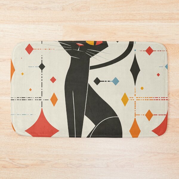 Item preview, Modern Retro Vintage Cat Art designed and sold by nomiraclehere.