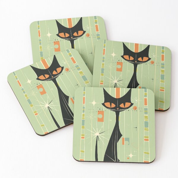 Item preview, Modern Retro Vintage Cat Art designed and sold by nomiraclehere.