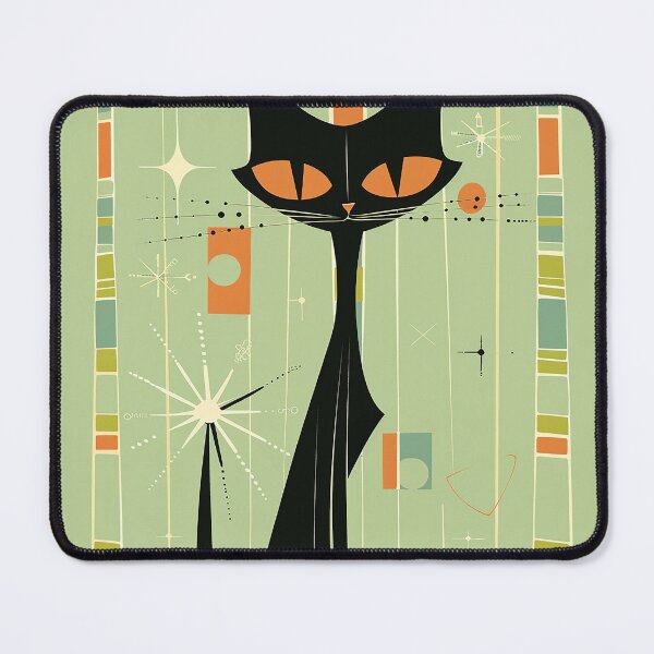 Item preview, Modern Retro Vintage Cat Art designed and sold by nomiraclehere.