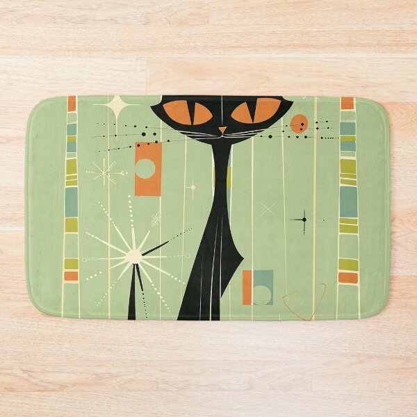 Item preview, Modern Retro Vintage Cat Art designed and sold by nomiraclehere.
